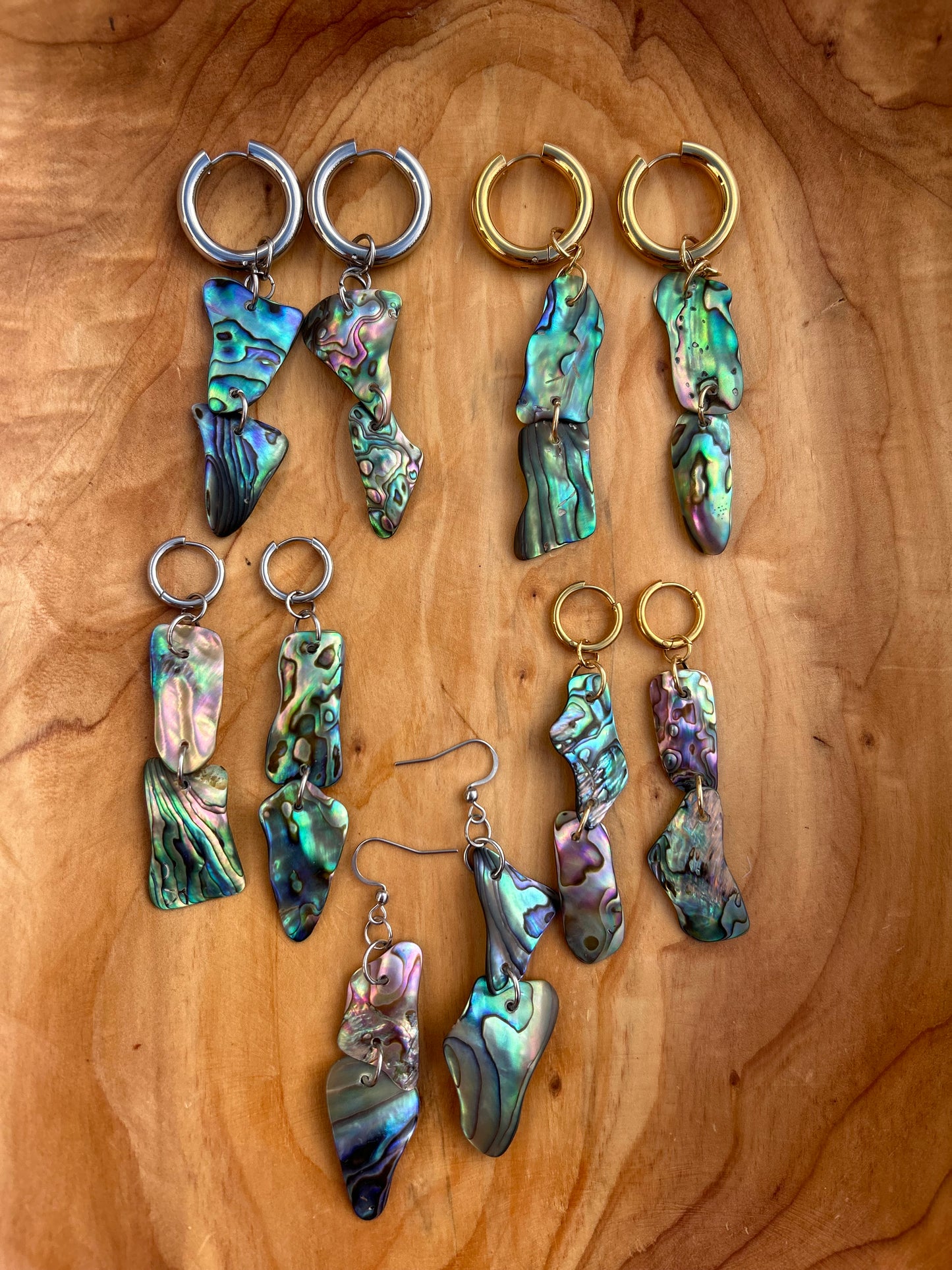 1st Release | ‘NZ Pāua Falls’ Drop Earrings